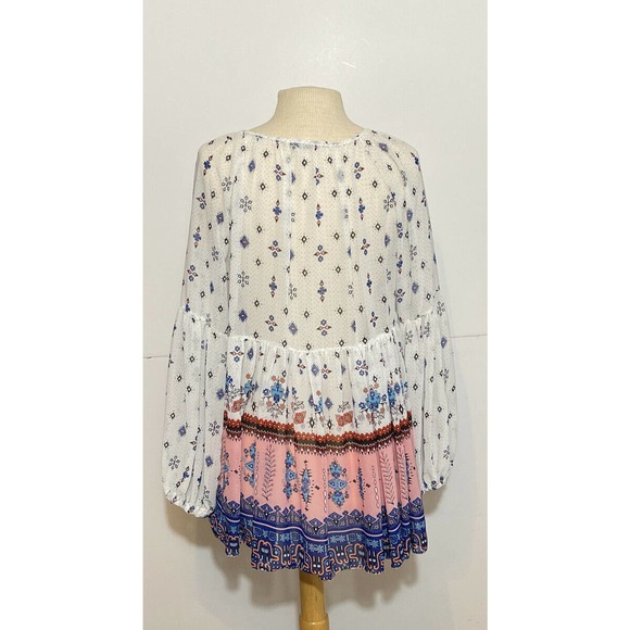 BEINN Women’s Polyester Boho Blouse Made in Italy Multi Print Size M - Picture 2 of 6